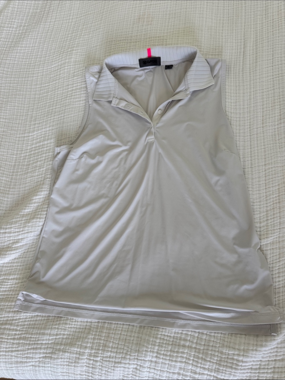 G/FORE Women's Sleeveless Polo Camisole in Light Gray